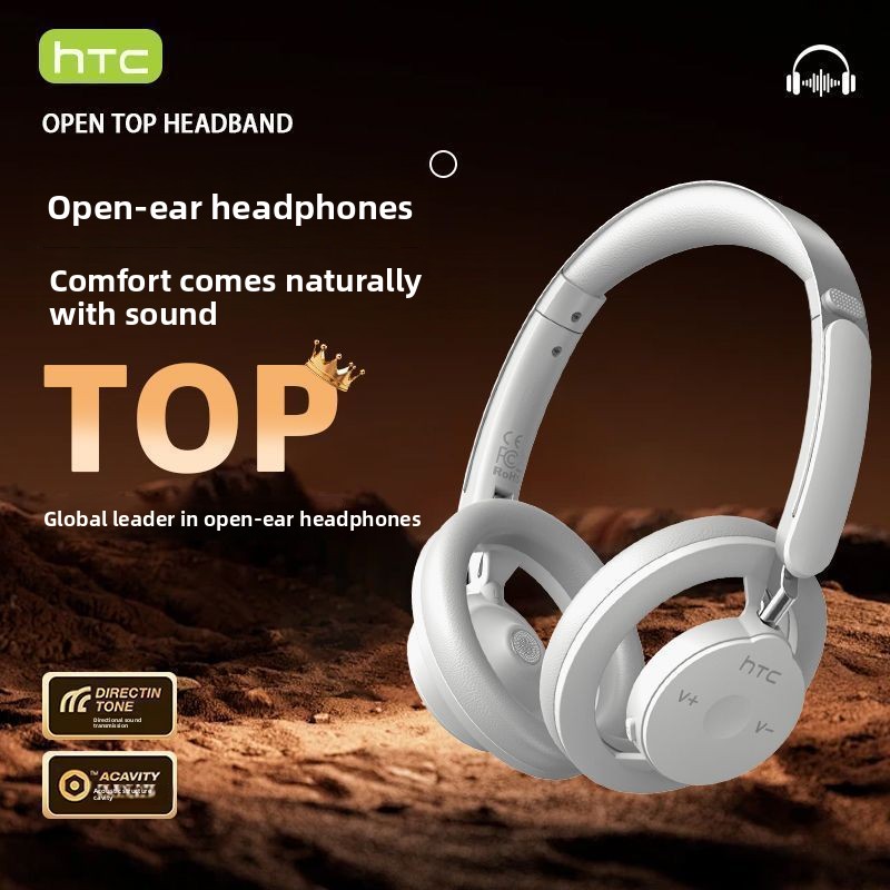 Anc Wireless Over Ear Headphones - หูฟังแบบเปิดหู HTC‑HP06 หูฟังบลูทูธไร้สาย 720 ° หูฟังแบบครอบหู