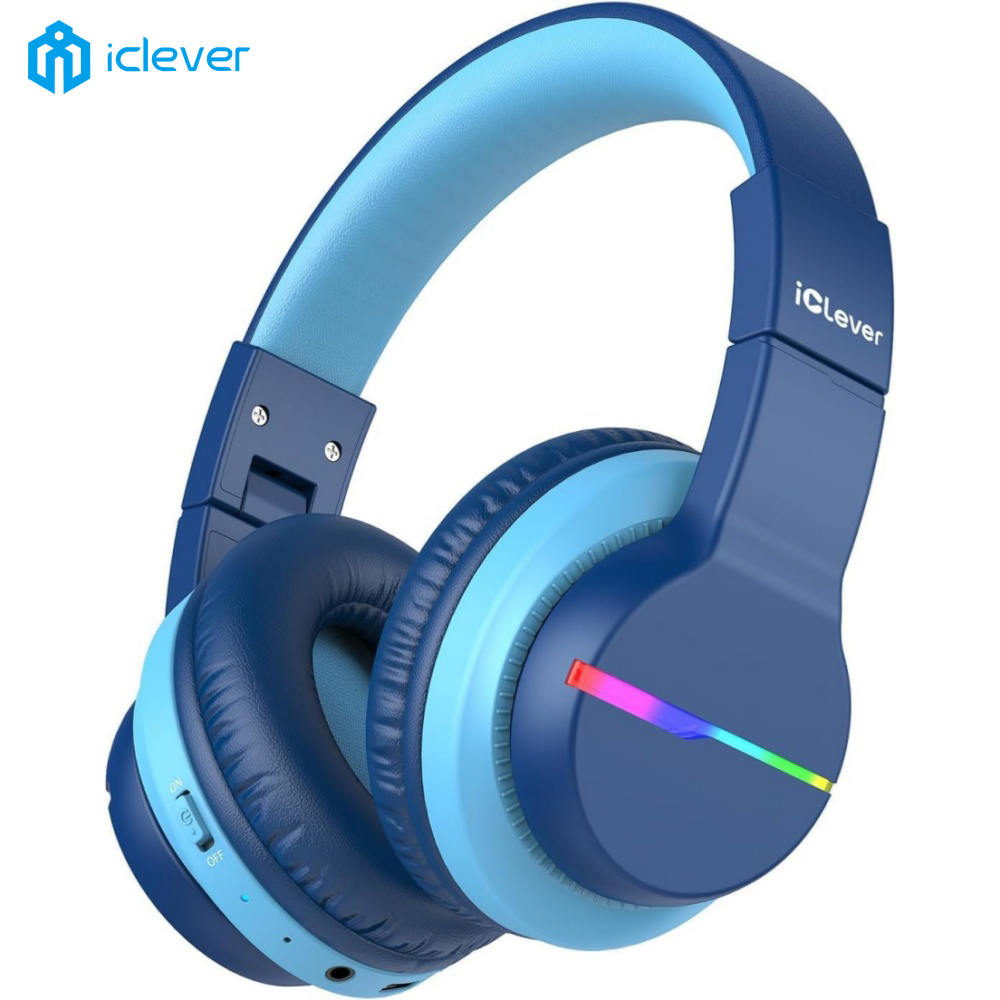 Anc Wireless Over Ear Headphones - หูฟังบลูทูธสำหรับเด็ก iClever BTH12 เล่นได้นาน 85 ชั่วโมง