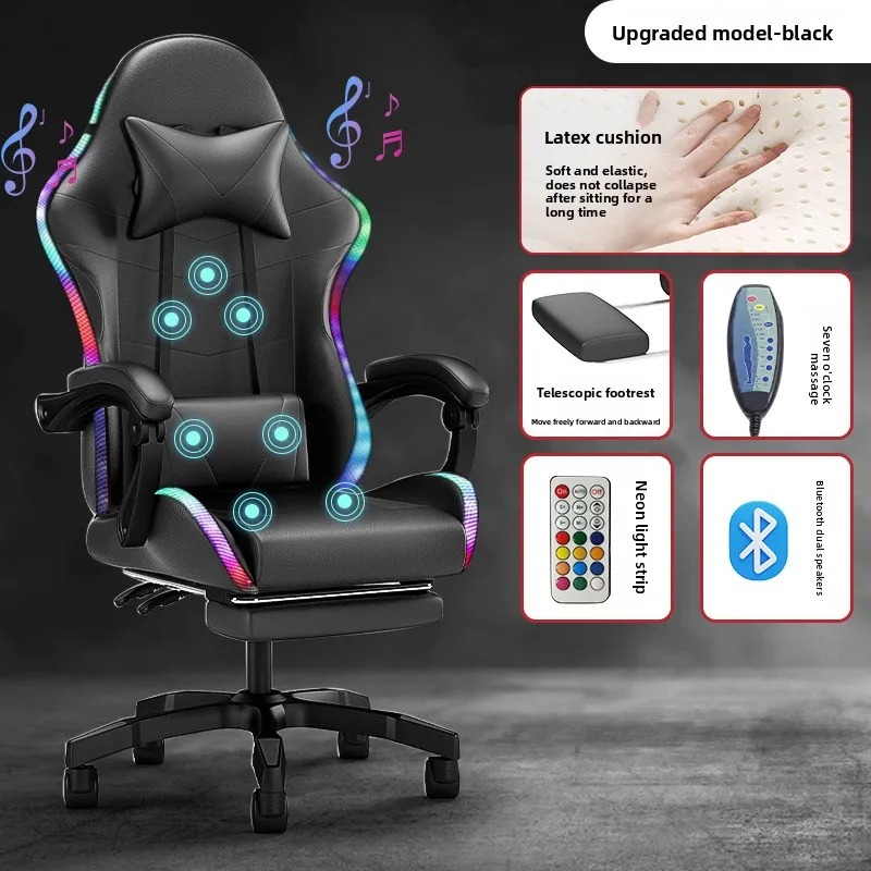 Speakers - ไฟ ลำโพงบลูทูธ จอแสดงผล LED เก้าอี้เกมมิ่ง เก้าอี้แอนเคอร์