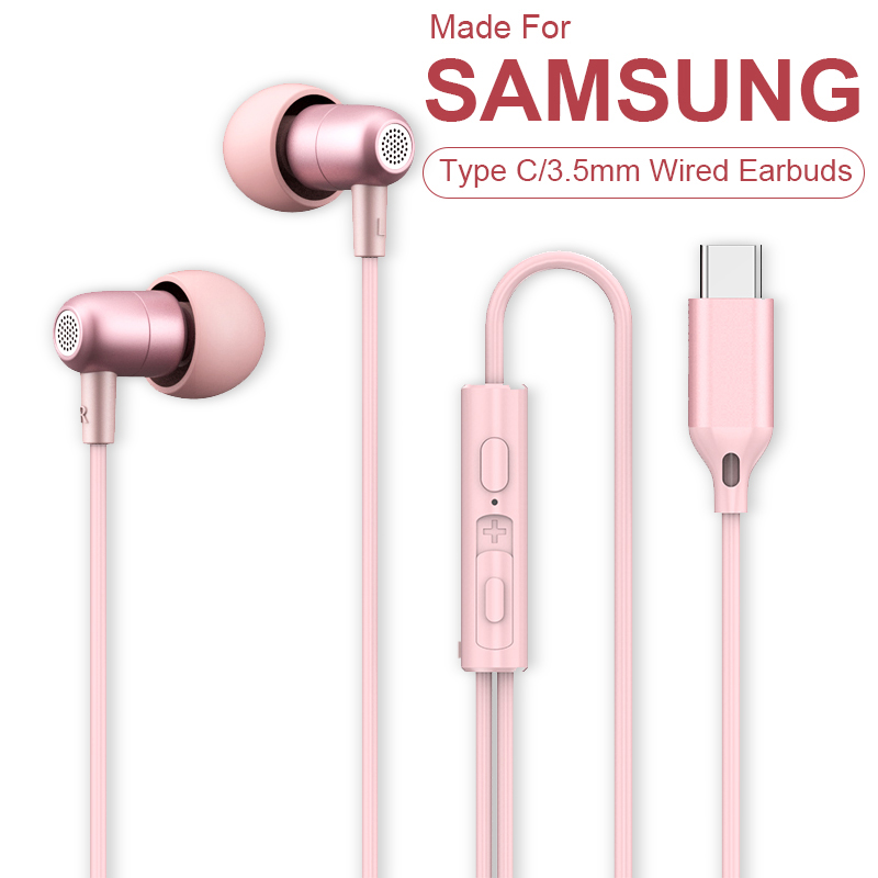 Type C Wired Earphones With Mic - สำหรับ Samsung Galaxy S26 S25 S24