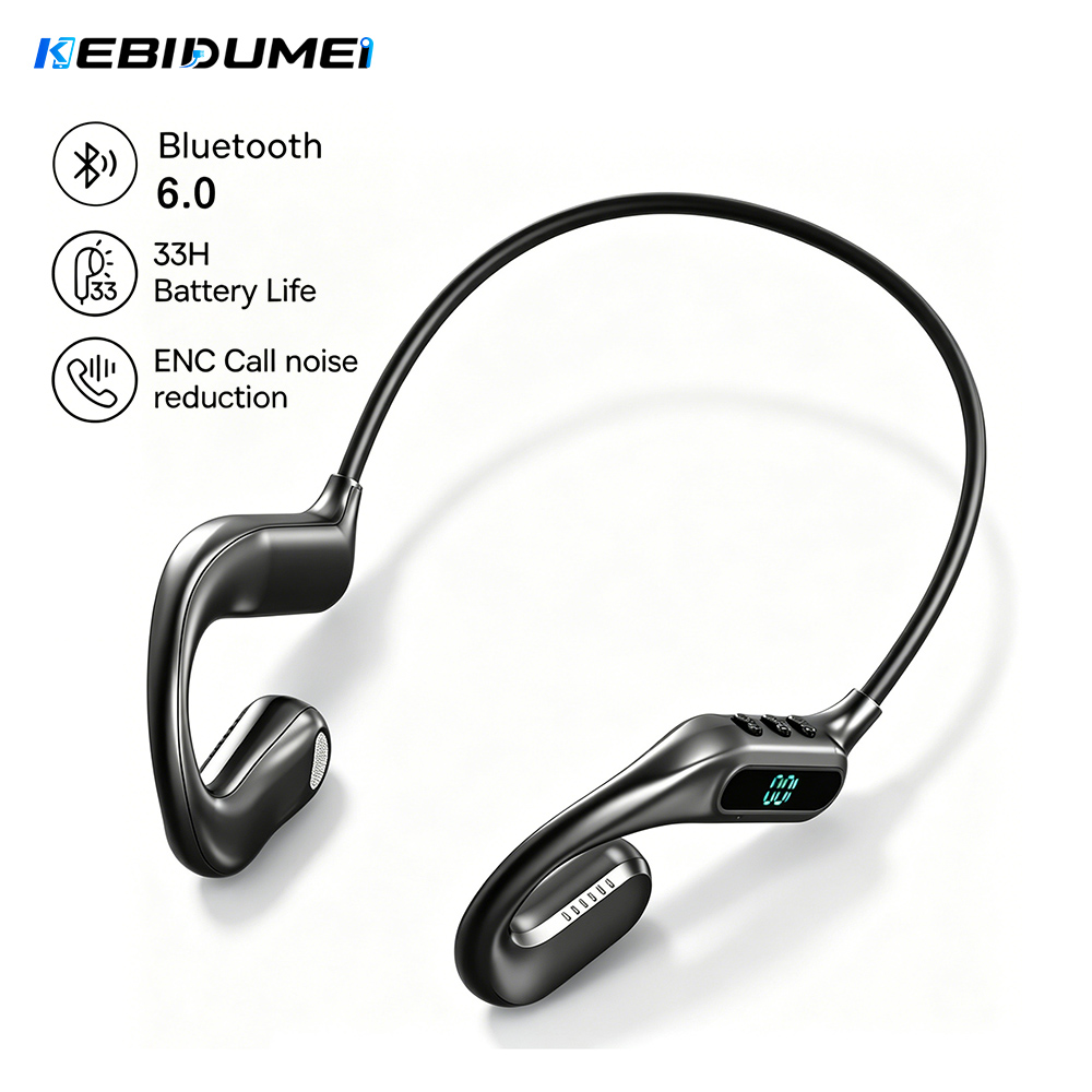 KEBIDUMEI หูฟังบลูทูธ 6.0 แบบเ - Bone Conduction Running Headphones บทวิจารณ์และราคา