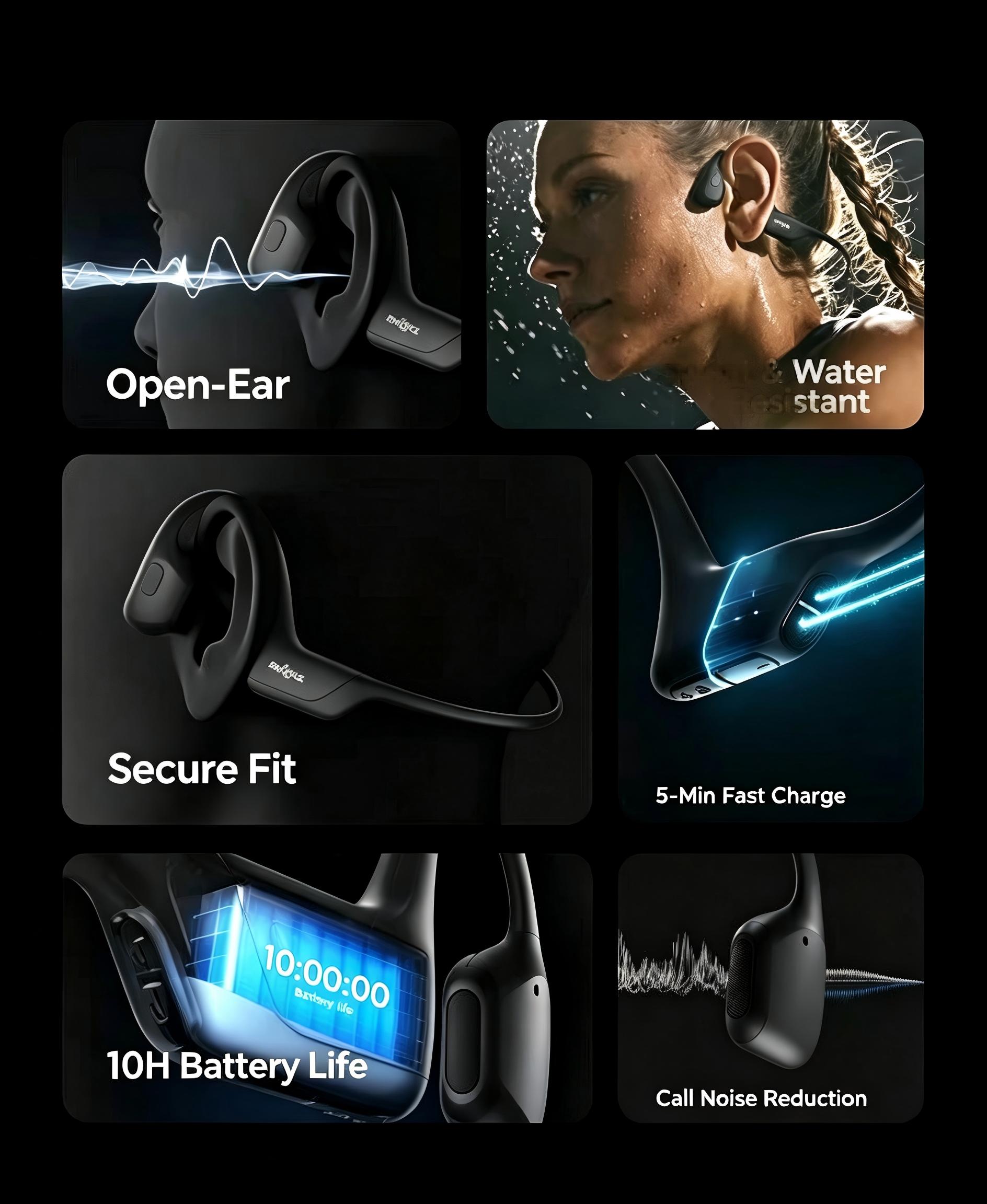 หูฟังบลูทูธแบบนำเสียงผ่านกระดู - Bone Conduction Running Headphones บทวิจารณ์และราคา