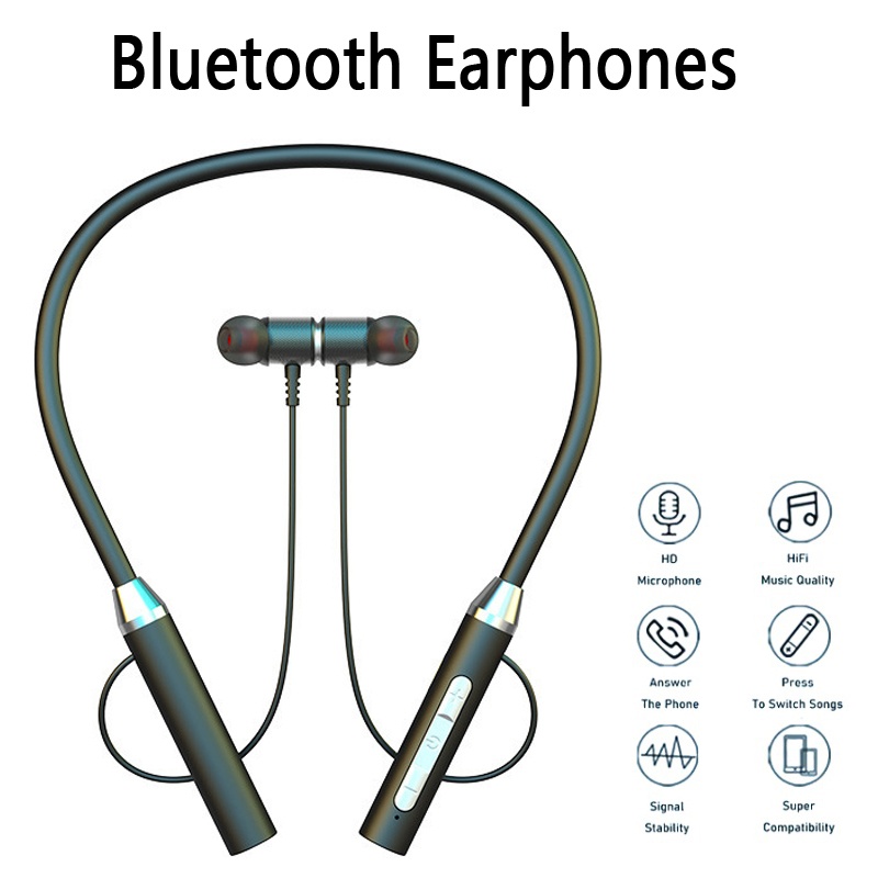 หูฟังไร้สายบลูทูธ 9D แบบคล้องค - Magnetic Neckband Sports Earphones บทวิจารณ์และราคา