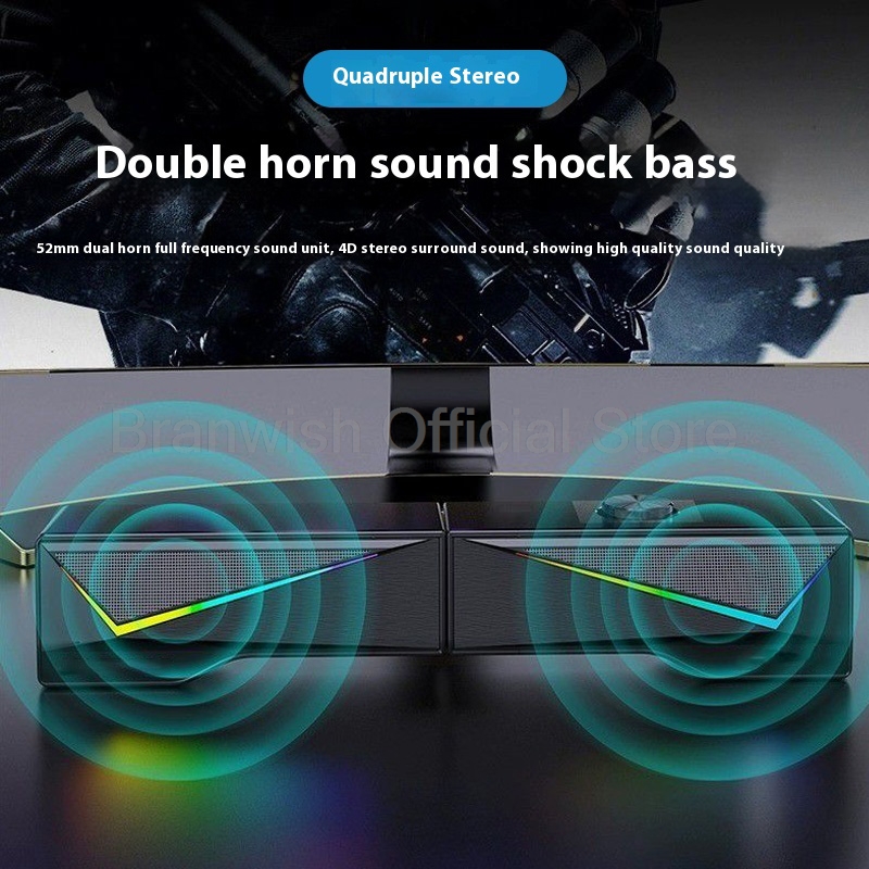 RGB Gaming Soundbar พร้อมการออ - Rgb Computer Soundbar For Pc บทวิจารณ์และราคา