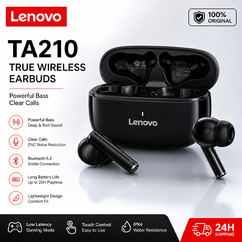 หูฟังไร้สายบลูทูธ Lenovo TA210 - Anc Wireless Over Ear Headphones บทวิจารณ์และราคา
